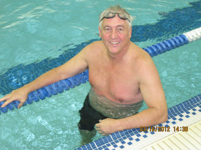 Art Luetke at Masters Swim Meet
